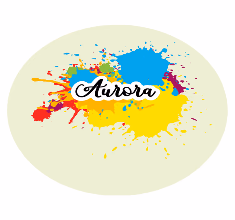 Tapis vinyle textures illustration splash avec nom - TenStickers