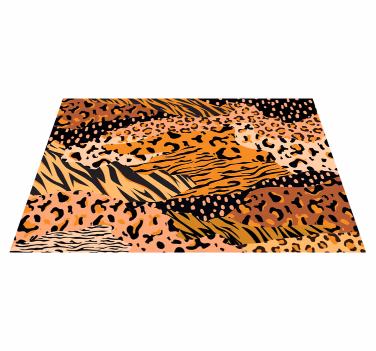 Tapis vinyle animal nuances de léopard - TenStickers