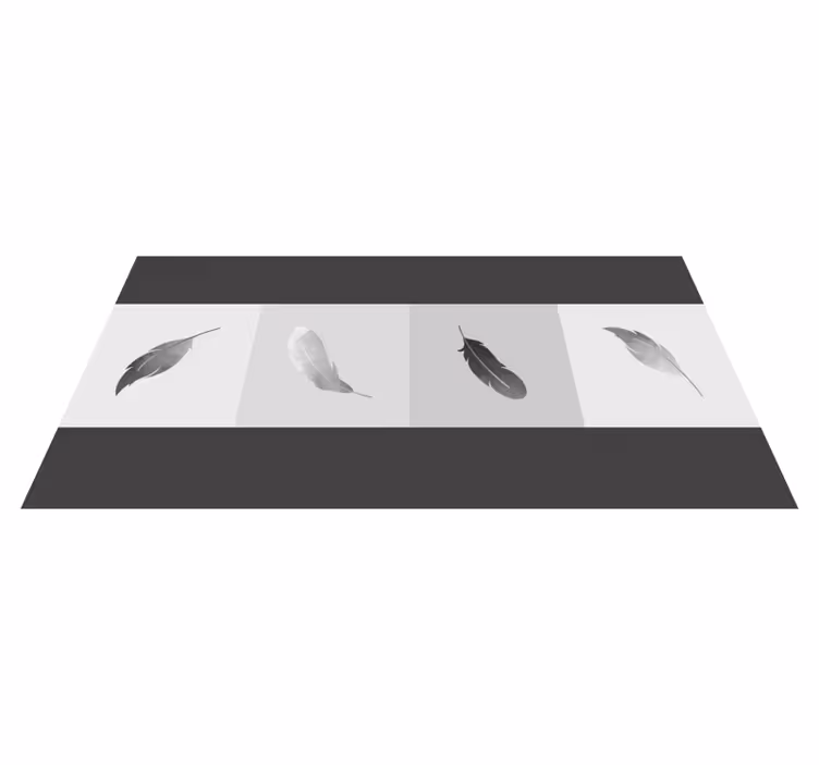 Tapis vinyle animal minimalisme des plumes - TenStickers