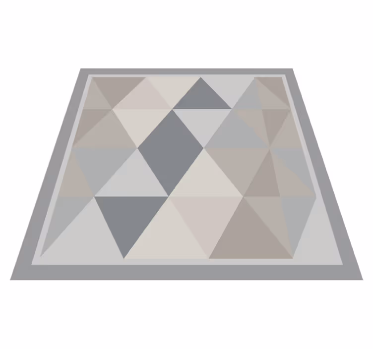 Tapis vinyles géométriques harmonie grise triangulaire - TenStickers