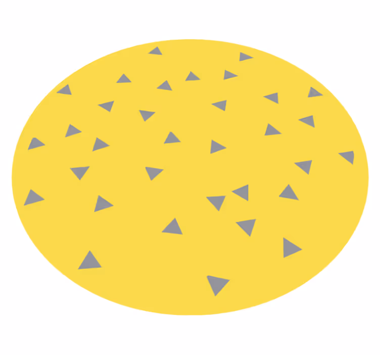 Tapis vinyles géométriques conception de triangle jaune - TenStickers