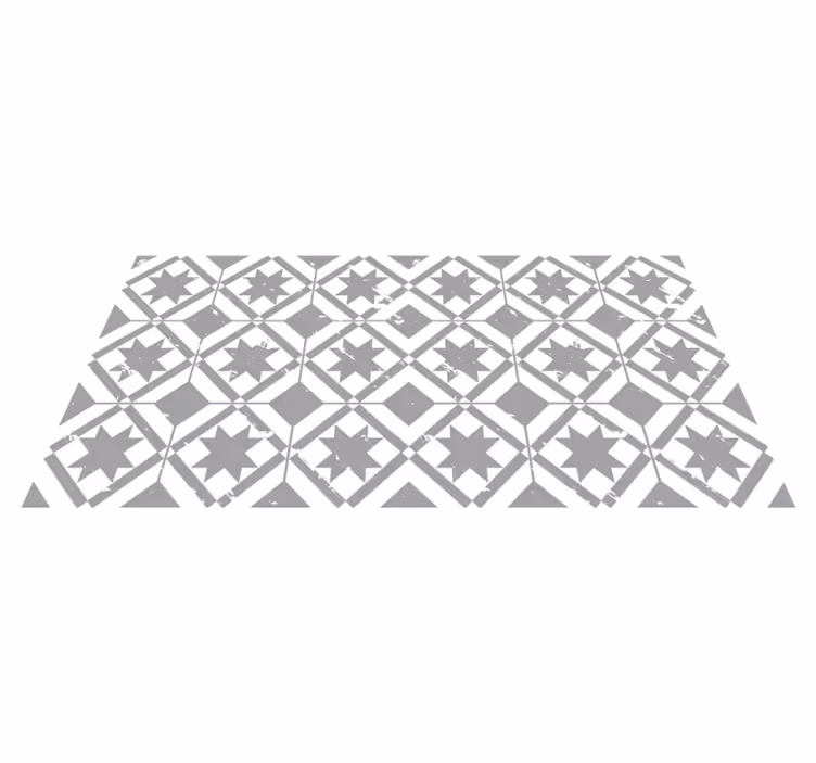 Tapis mosaique vinyle carreaux à motifs étoilés - TenStickers