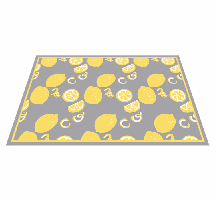 Tapis vinyle cuisine motif agrumes - TenStickers