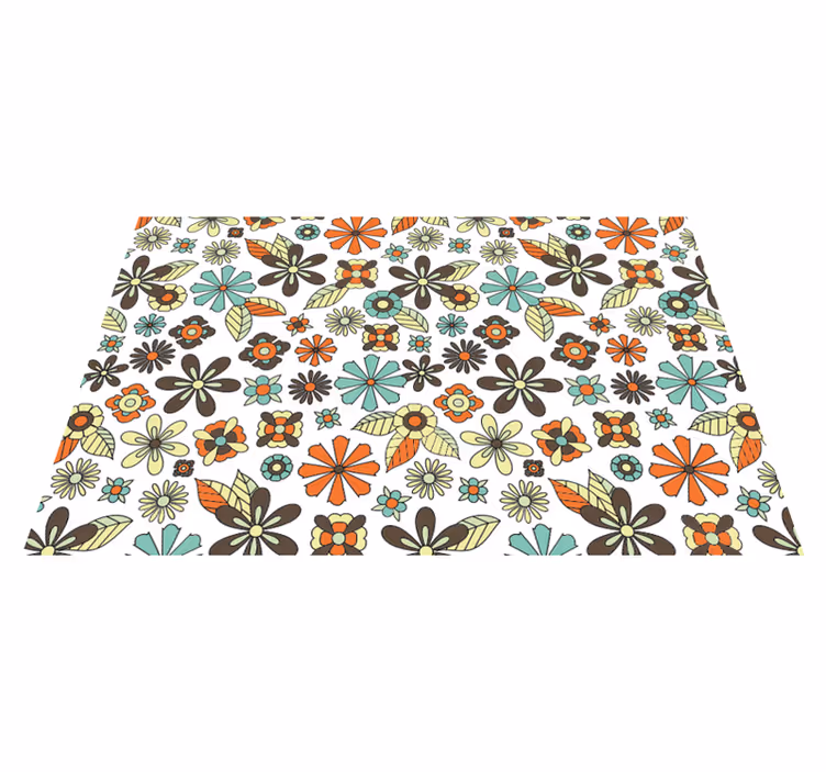 Tapis vinyle rétro design années 70 - TenStickers