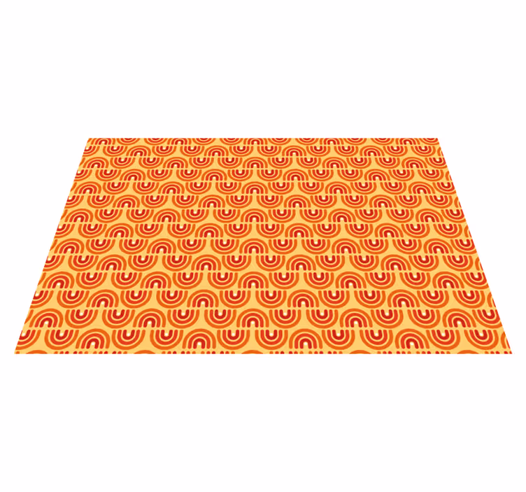 Tapis vinyles géométriques motif de vagues colorées - TenStickers