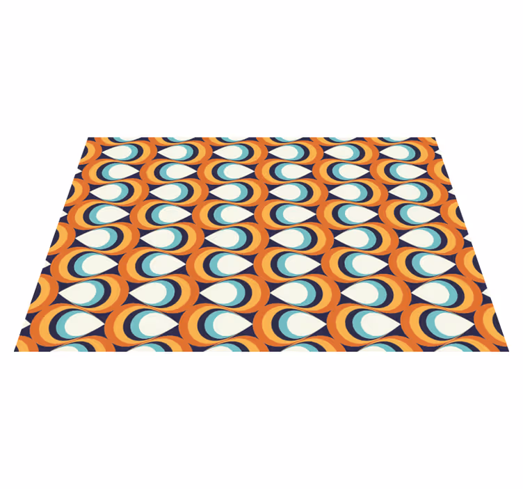 Tapis vinyles géométriques élément tourbillon rétro - TenStickers