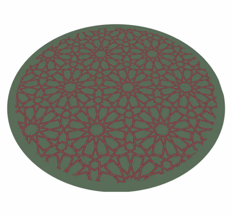 Tapis mosaique vinyle configuration géométrique complexe - TenStickers