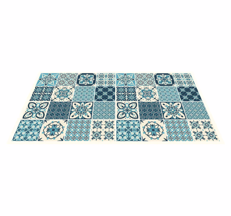 Tapis vinyle carreaux Formes multicolores portugaises - TenStickers