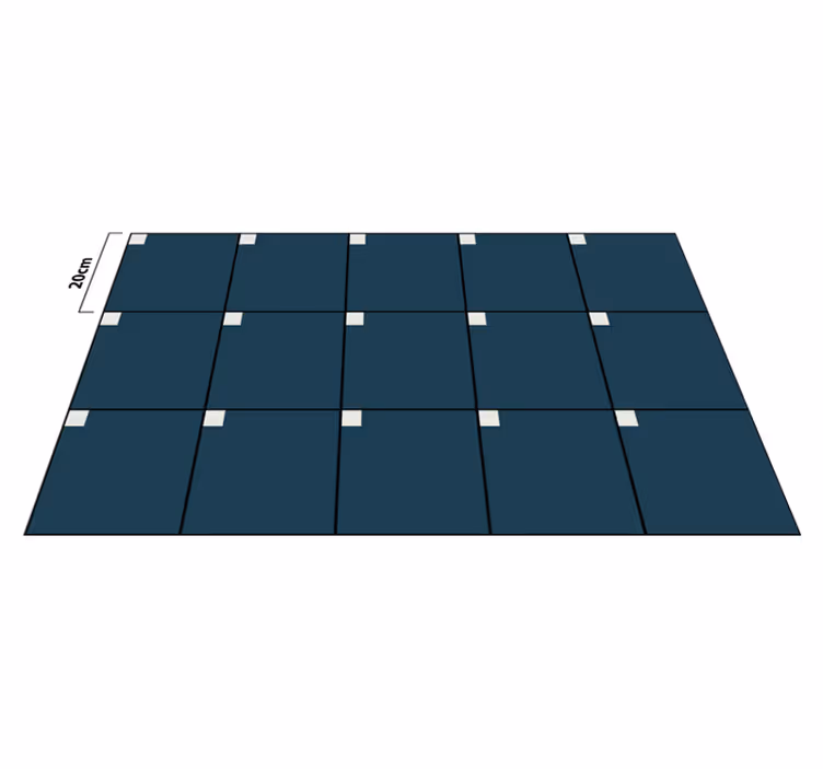 Tapis vinyle carreaux de ciment texture bleu profond - TenStickers