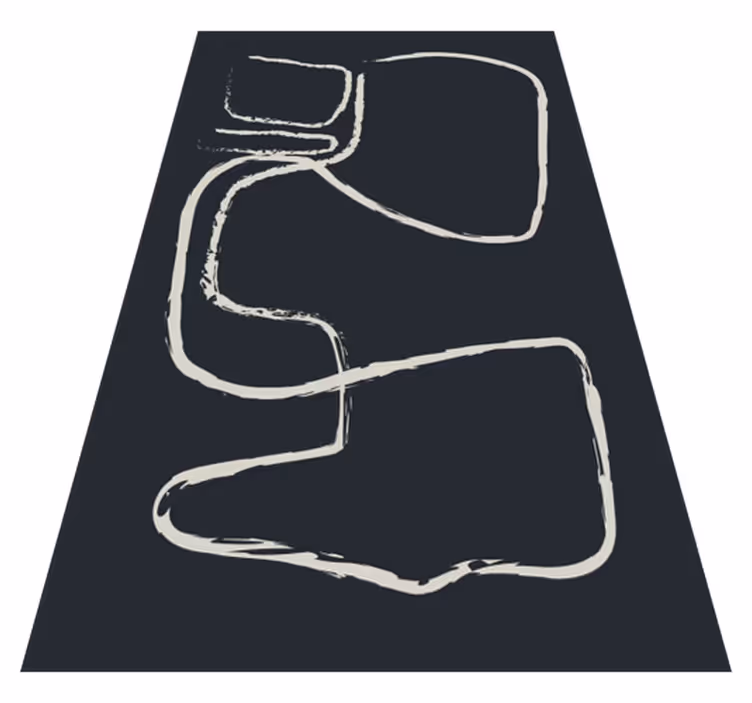 Tapis vinyle minimaliste motifs de lignes abstraits - TenStickers