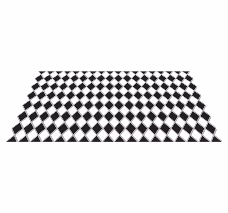 Tapis vinyle cuisine motif à carreaux en losange - TenStickers
