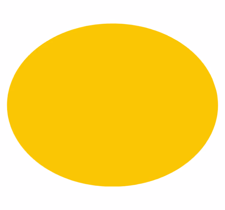 Tapis vinyle rond jaune vif - TenStickers