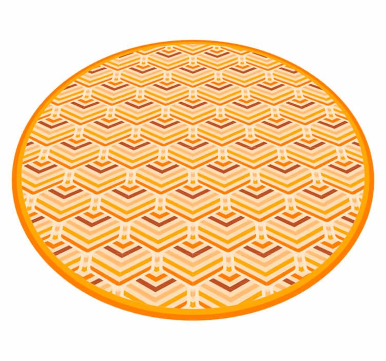 Tapis vinyle rétro nid d'abeille chaud - TenStickers