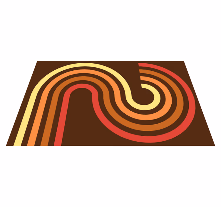 Tapis vinyle rétro lignes vintage - TenStickers