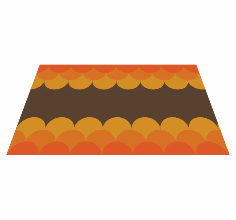Tapis vinyle rétro rayures sinueuses vintage - TenStickers