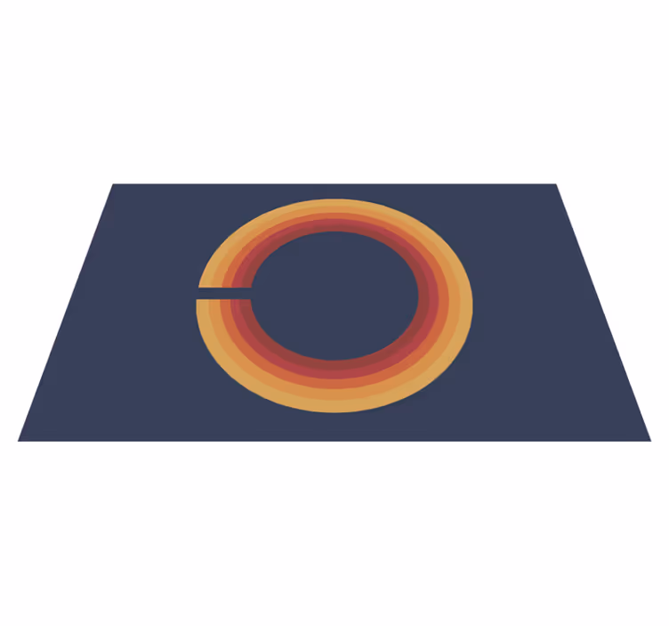 Tapis vinyle rétro création solaire rétro - TenStickers
