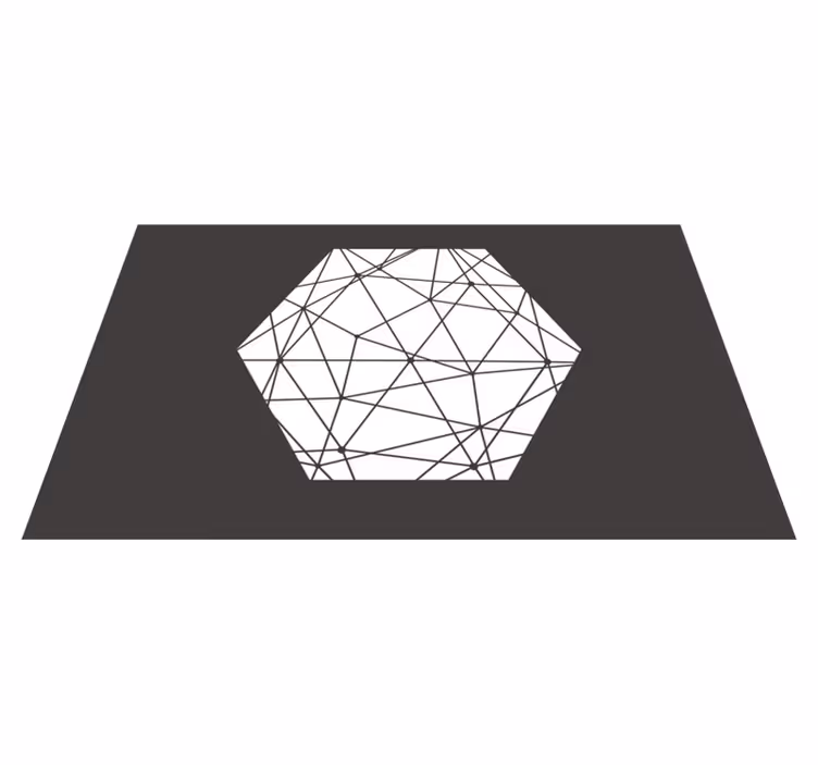 Tapis vinyles géométriques motif hexagonal abstrait - TenStickers
