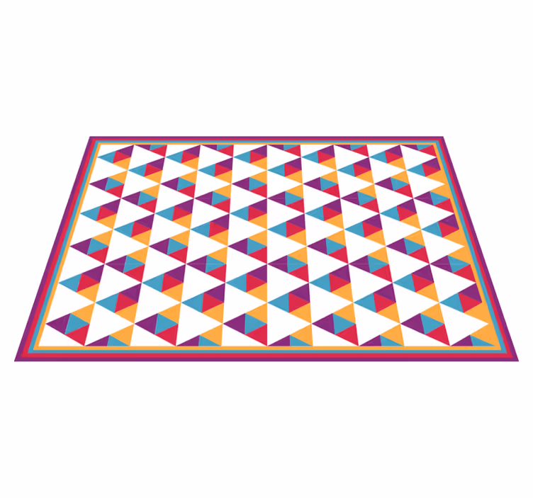 Tapis vinyles géométriques motif triangulaire vibrant - TenStickers