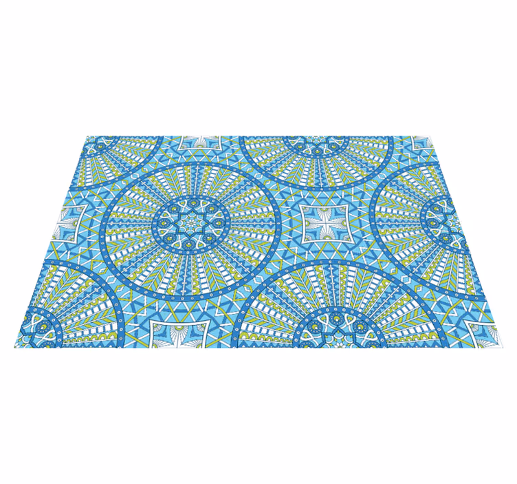 Tapis vinyle mandala motifs géométriques élégants - TenStickers