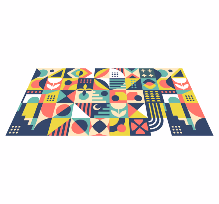 Tapis vinyles géométriques formes dynamiques - TenStickers