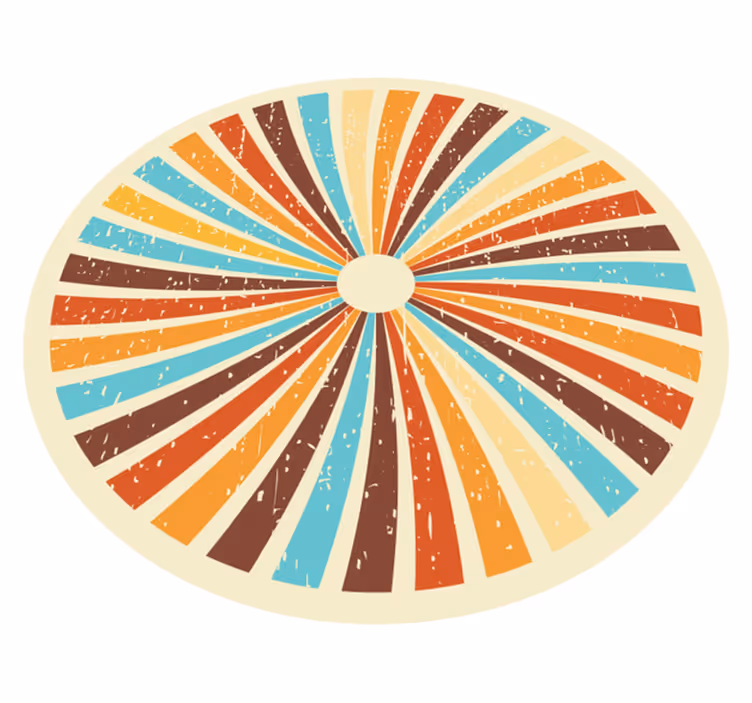 Tapis vinyle rétro motif vintage éclatant - TenStickers