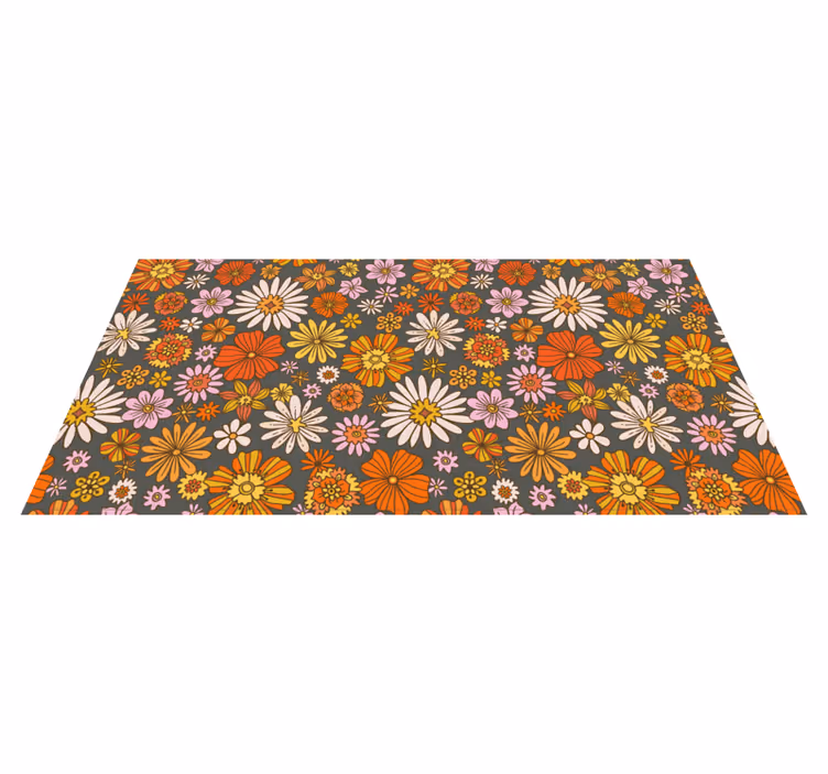Tapis vinyle fleurs et plantes ensemble animé - TenStickers