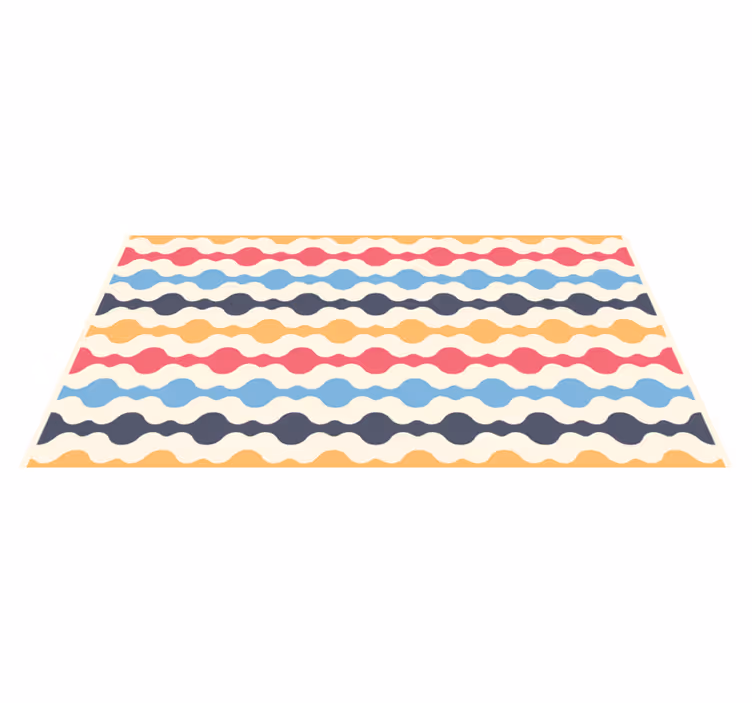 Tapis vinyle rétro traces vintage colorées - TenStickers