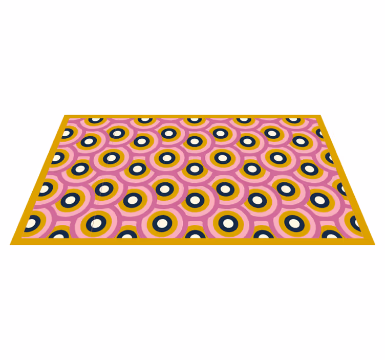 Tapis vinyles géométriques fusion de couleurs circulaire - TenStickers