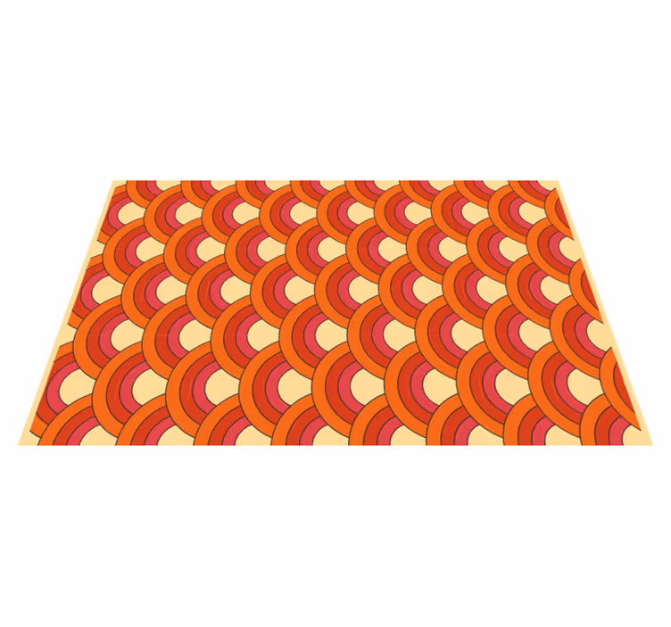 Tapis vinyles géométriques motifs de vagues vibrants - TenStickers