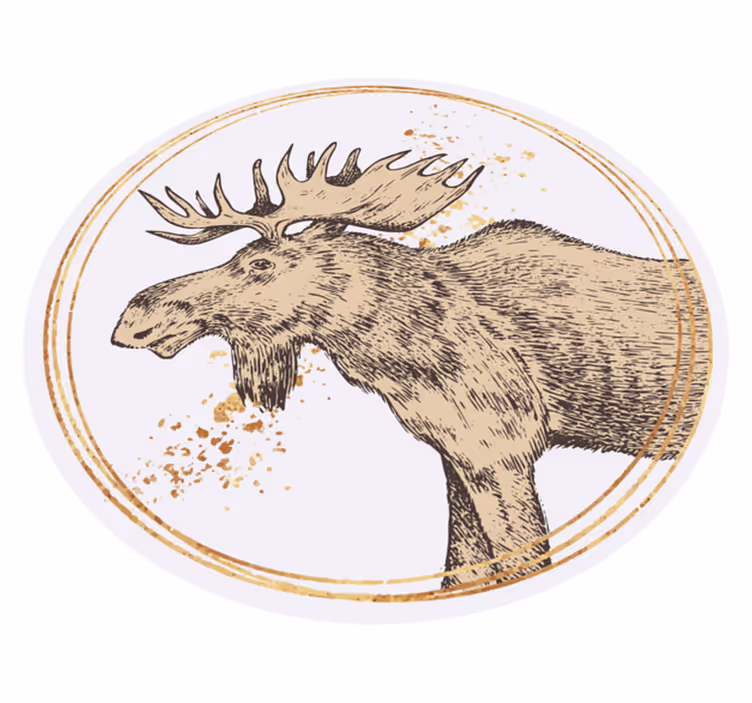 Tapis vinyle animal illustration d'un orignal majestueux - TenStickers