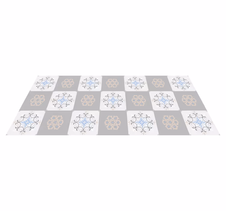 Tapis vinyle carreaux de ciment motifs texturés élégants - TenStickers