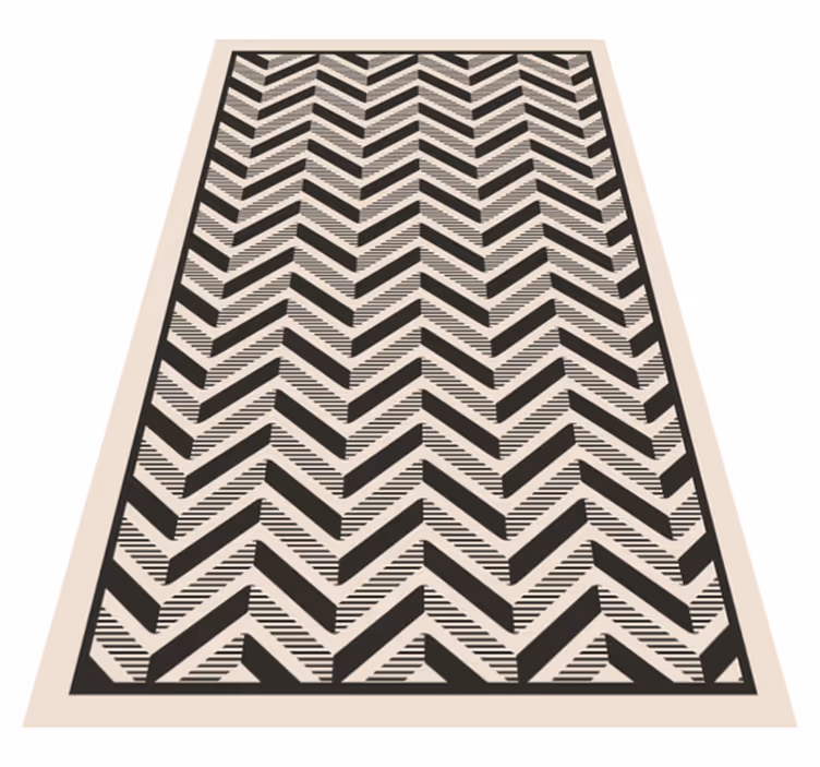 Tapis vinyles géométriques motif à chevrons classique - TenStickers