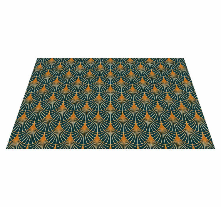 Tapis vinyle rétro arches vertes - TenStickers