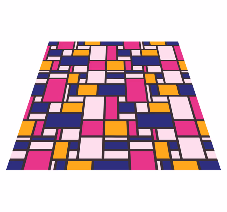 Tapis vinyles géométriques blocs colorés - TenStickers