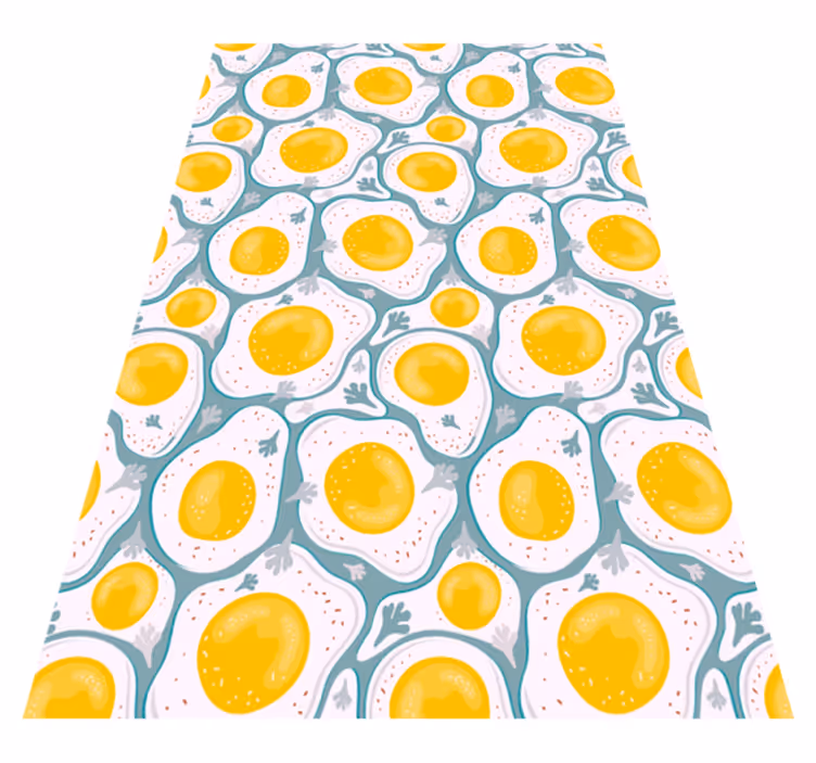 Tapis vinyle cuisine motif d'œufs ensoleillés - TenStickers