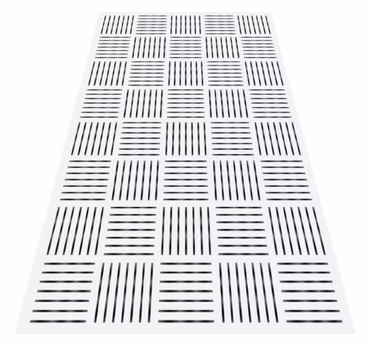 Tapis vinyle cuisine motif de carreaux rayés - TenStickers