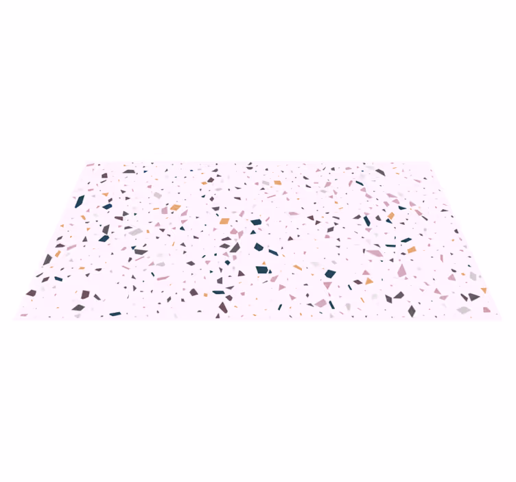 Tapis vinyle cuisine motif Terrazzo rose classique - TenStickers