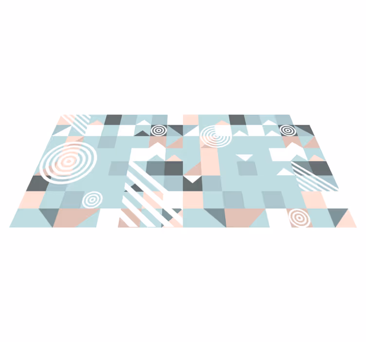 Tapis vinyles géométriques motif abstrait - TenStickers