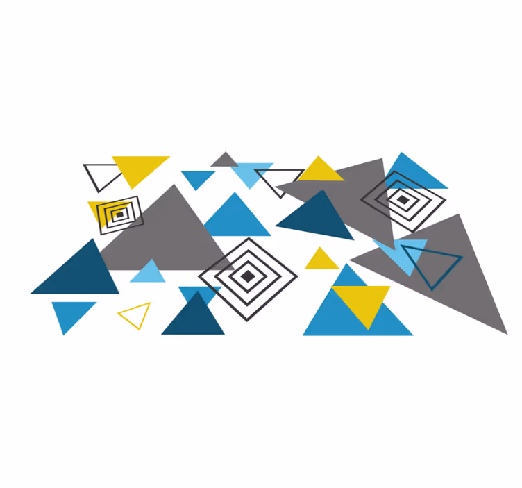 Tapis vinyles géométriques motif de triangles abstraits - TenStickers