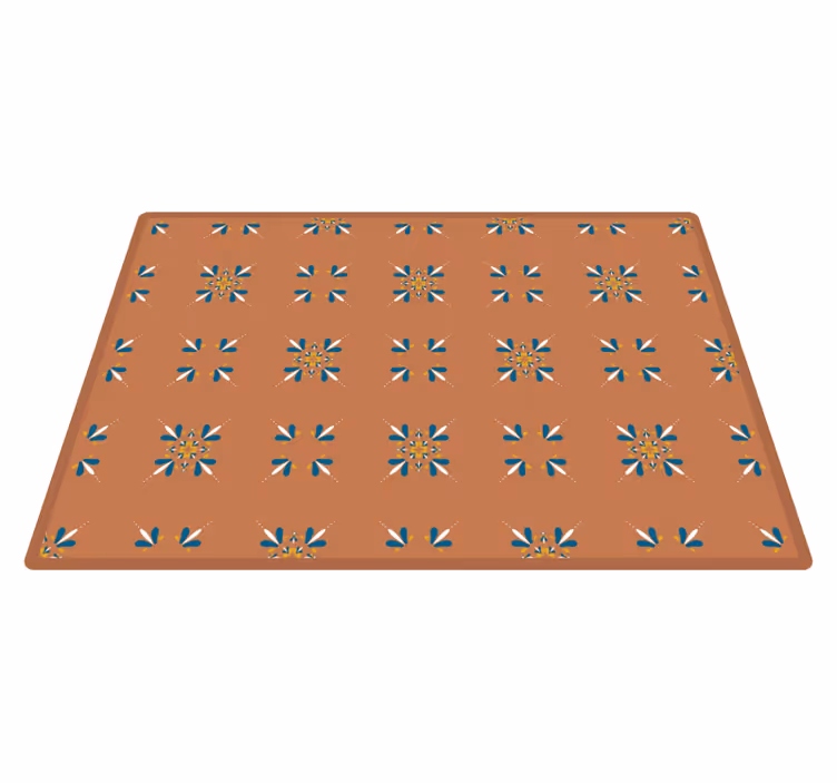 Tapis vinyle cuisine blush à motifs floraux - TenStickers