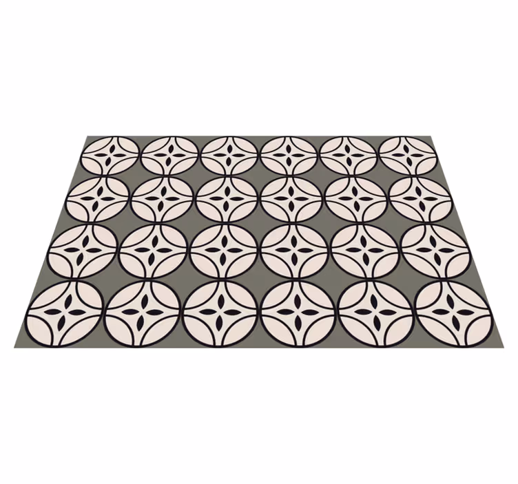 Tapis vinyle cuisine harmonie circulaire - TenStickers