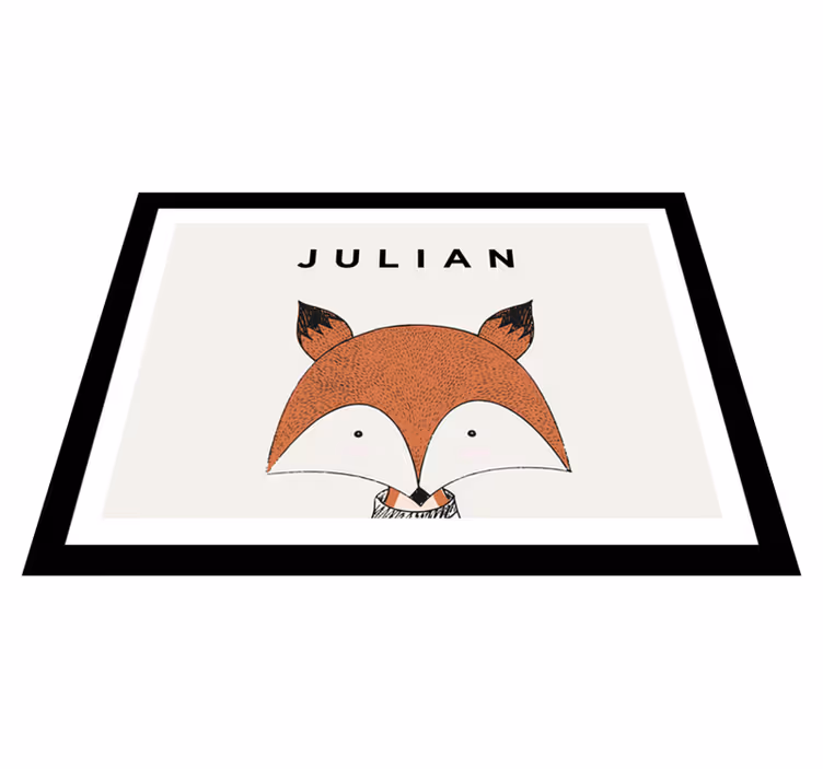 Tapis vinyle personnalisé personnage de renard - TenStickers