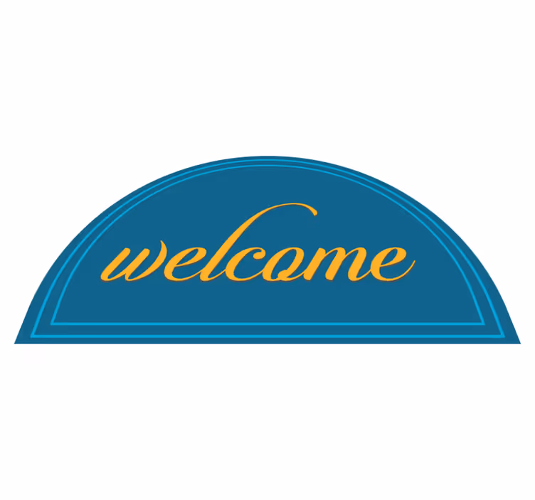 Tapis vinyle entrée design d'accueil bleu - TenStickers