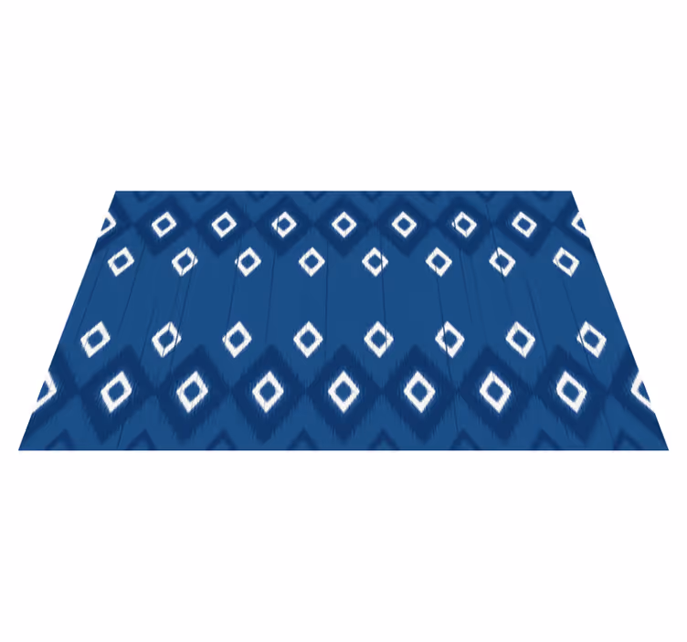 Tapis vinyles géométriques diamants bleu marine - TenStickers