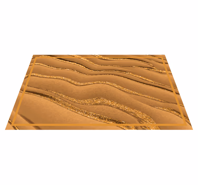 Tapis vinyle texture motif de vagues dorées - TenStickers