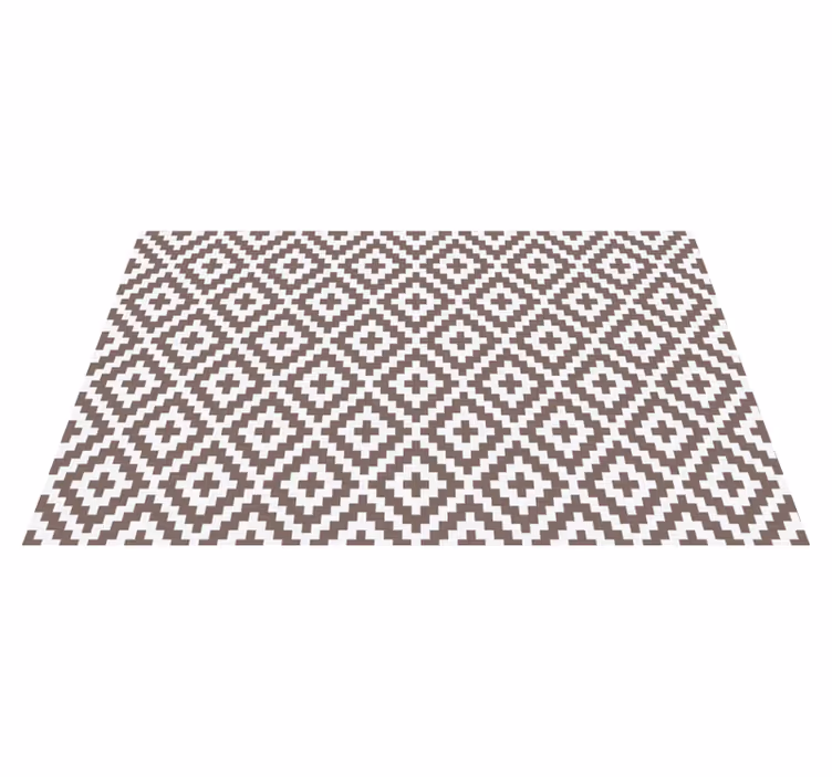 Tapis vinyle cuisine diamants gris géométriques - TenStickers