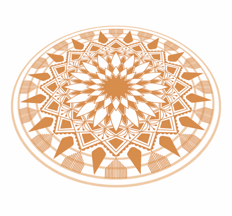 Tapis vinyle mandala arrangement géométrique complexe - TenStickers