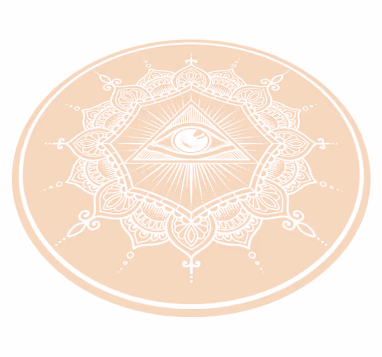 Tapis vinyle mandala en forme d'oeil - TenStickers