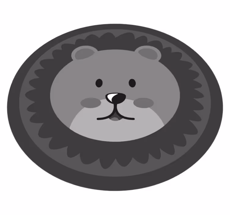 Tapis vinyle chambre bébé joli visage de lion - TenStickers