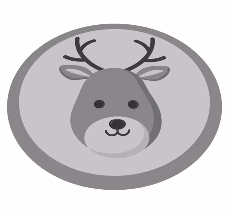 Tapis vinyle chambre bébé cerf gris bébé - TenStickers